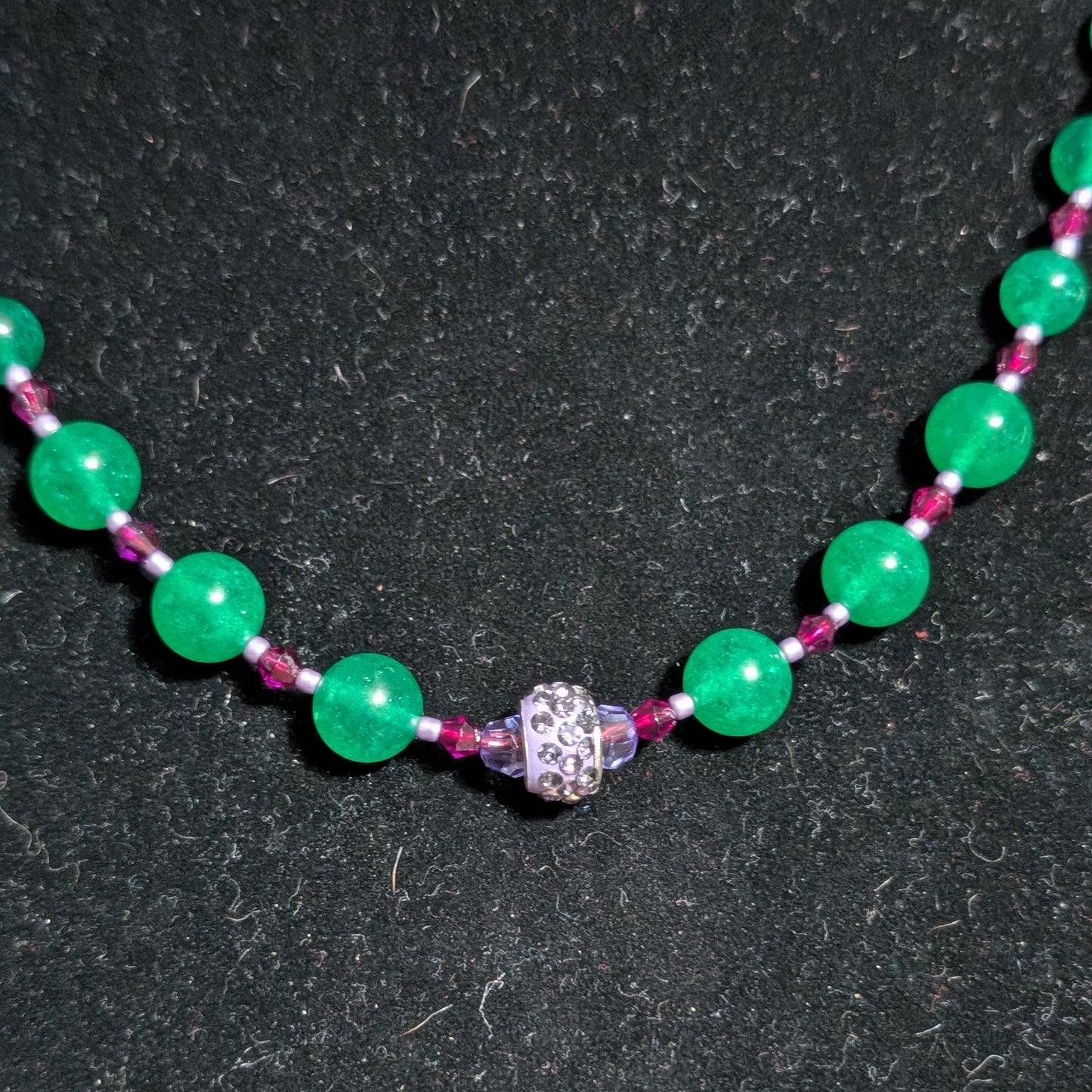 ✨Sugardrop Court✨| Green Jade Necklace with Purple Accents