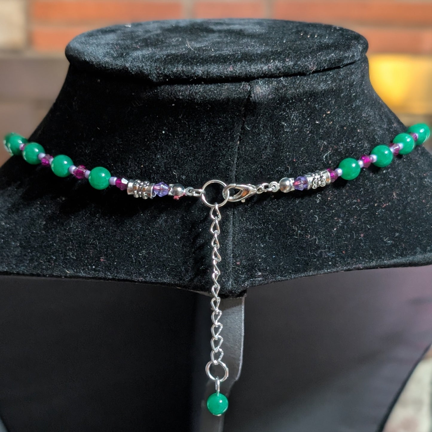 ✨Sugardrop Court✨| Green Jade Necklace with Purple Accents