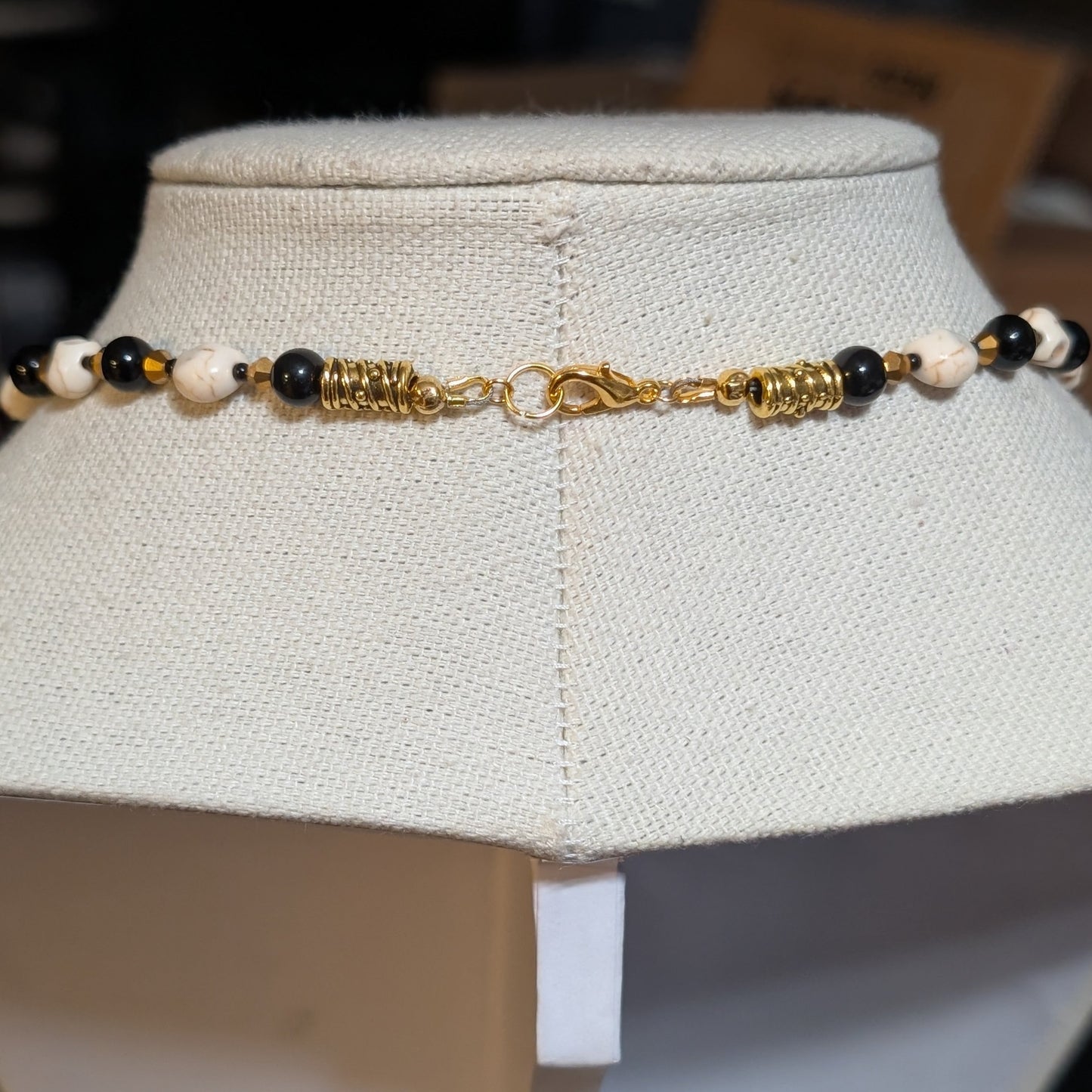 ✨Plundergeist✨| Onyx, Skull & Gold-Toned Filigree Pirate Necklace