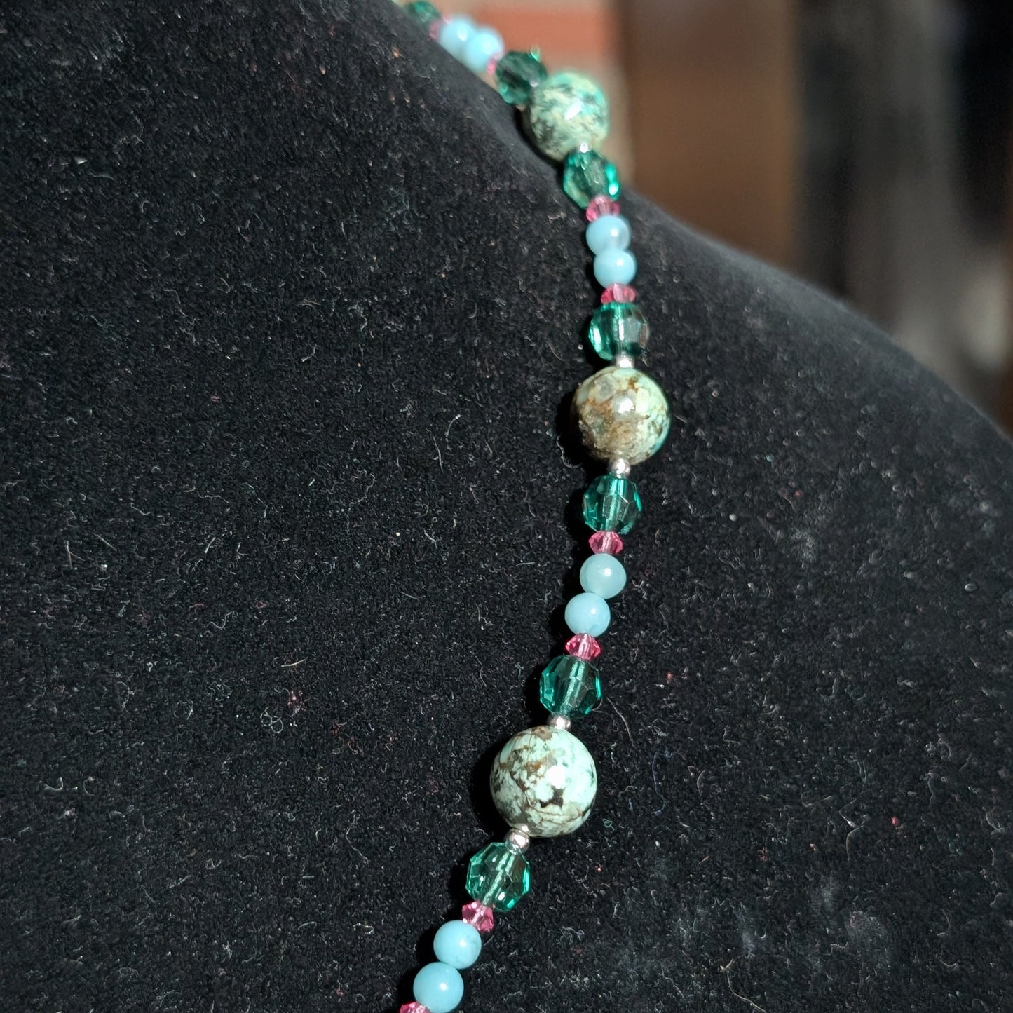 ✨Seaflitter✨| African Turquoise, Amazonite & Crystal Mermaid Necklace