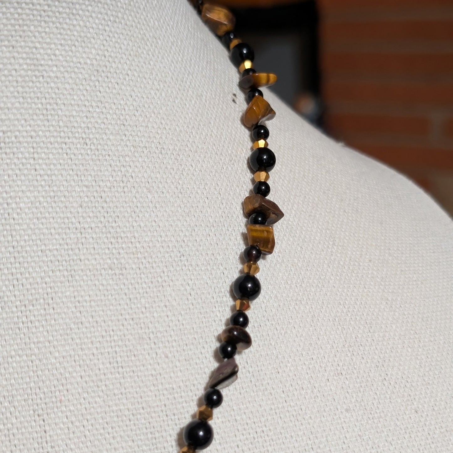 ✨Sparklespore✨| Onyx & Tiger’s Eye Mushroom Necklace