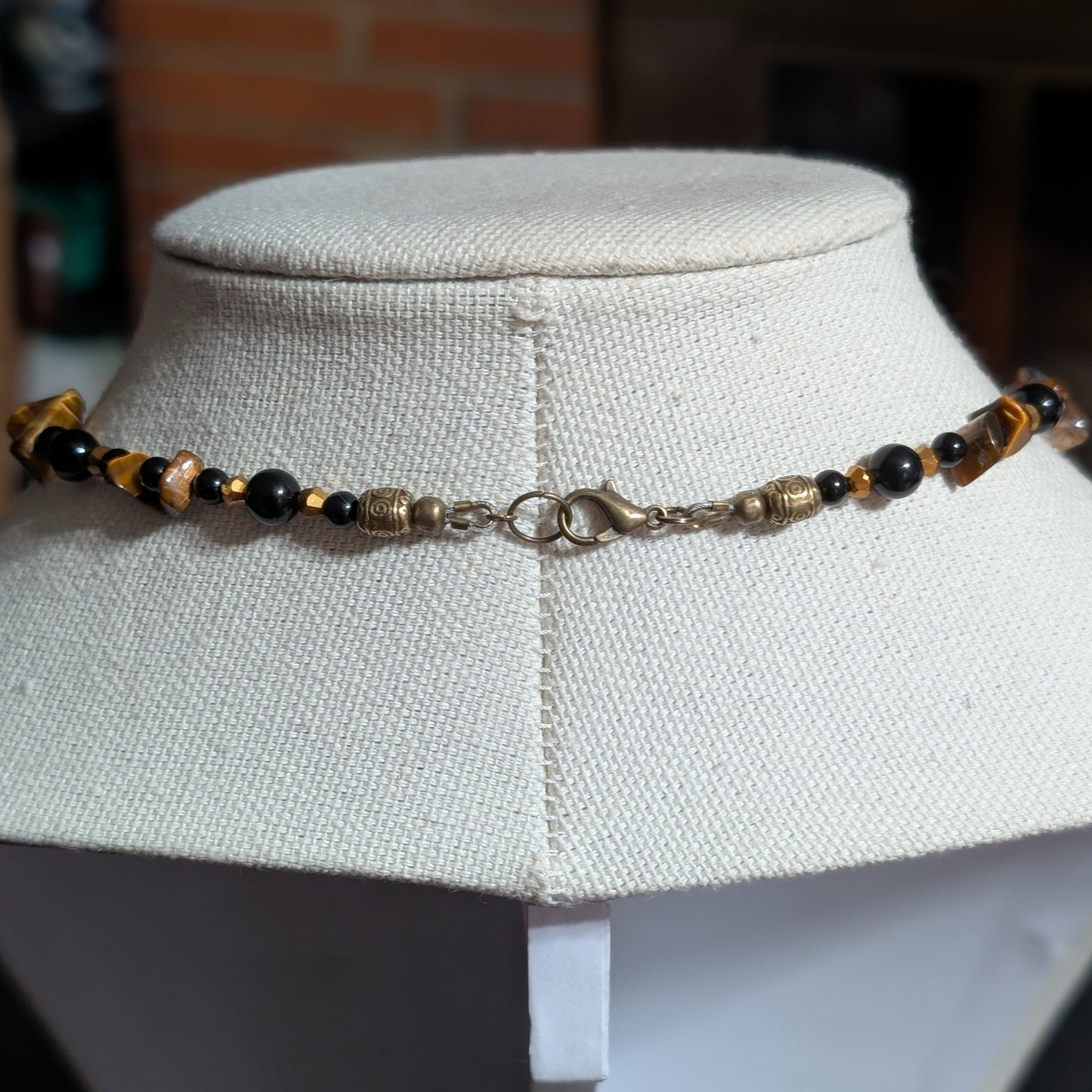 ✨Sparklespore✨| Onyx & Tiger’s Eye Mushroom Necklace