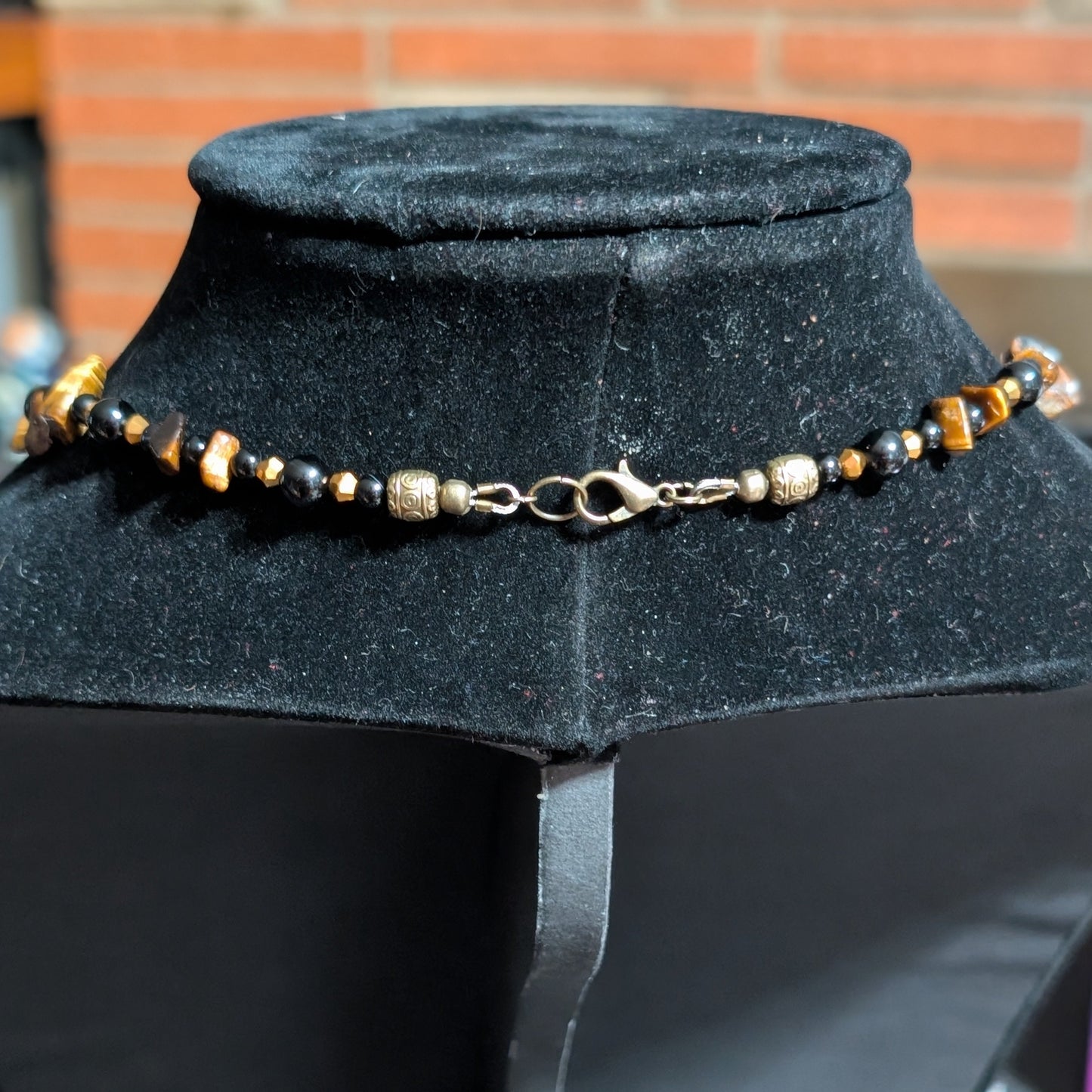 ✨Sparklespore✨| Onyx & Tiger’s Eye Mushroom Necklace