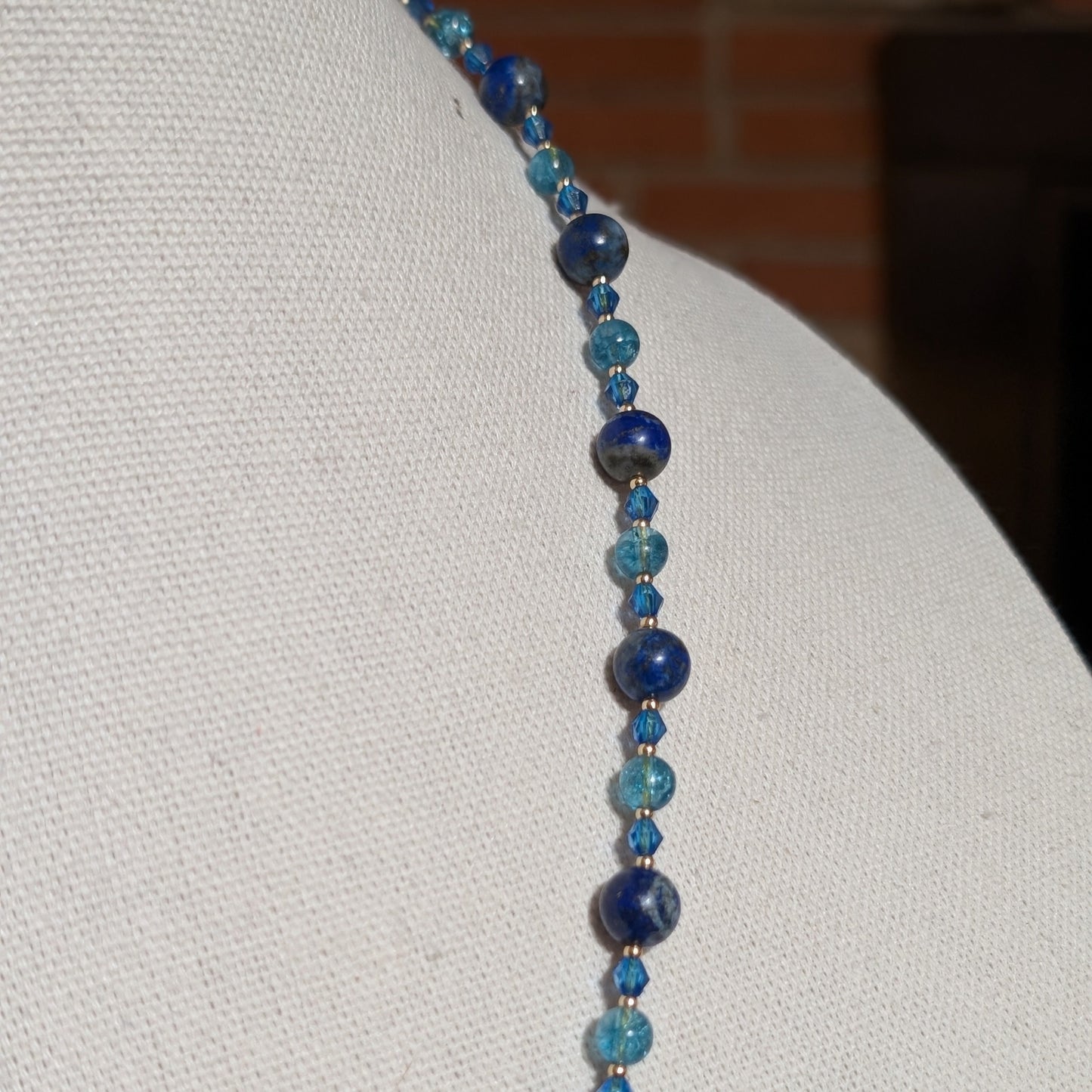✨Blueveil Heart✨| Lapis Lazuli & Blue Topaz with Fairy Heart Pendant