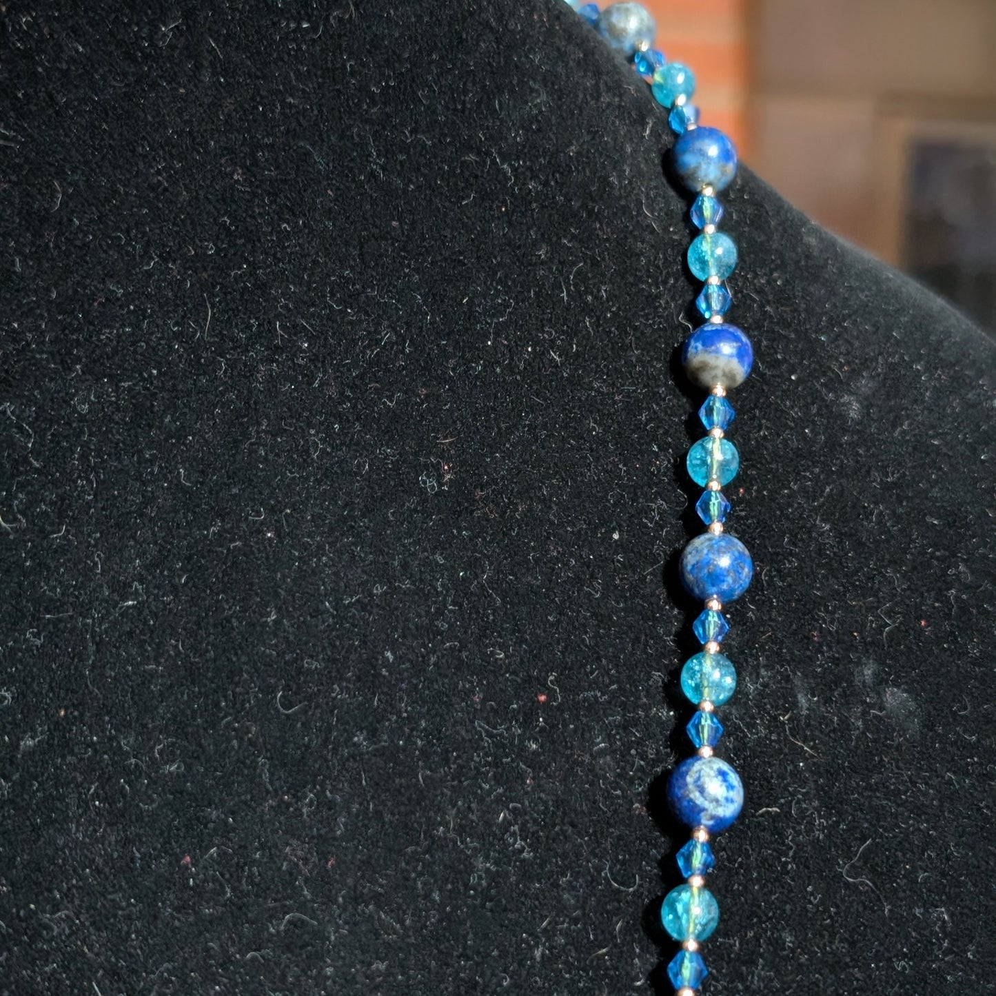 ✨Blueveil Heart✨| Lapis Lazuli & Blue Topaz with Fairy Heart Pendant