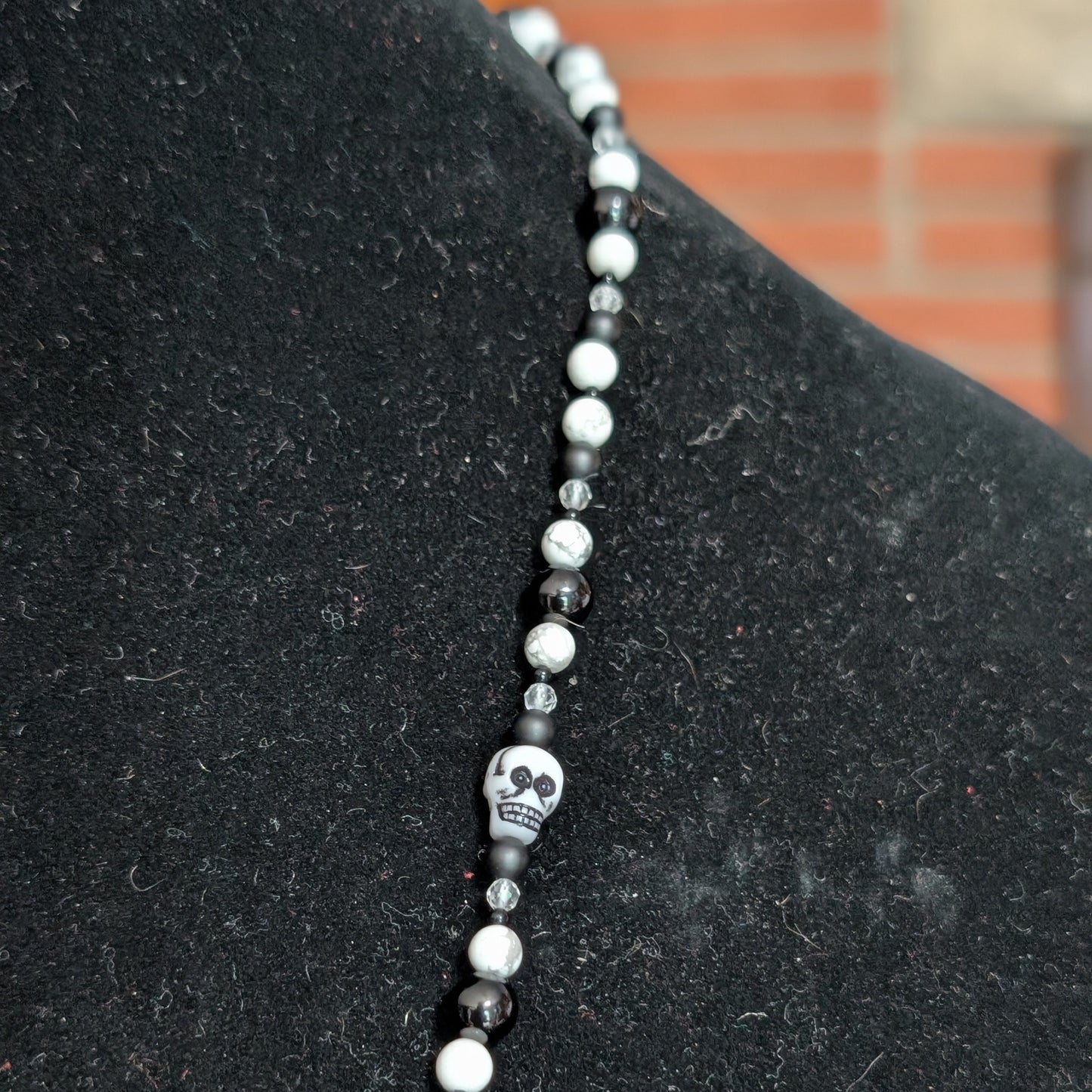 ✨Madame Ossuaire✨| Gothic Cameo Necklace with Onyx, Howlite & Quartz