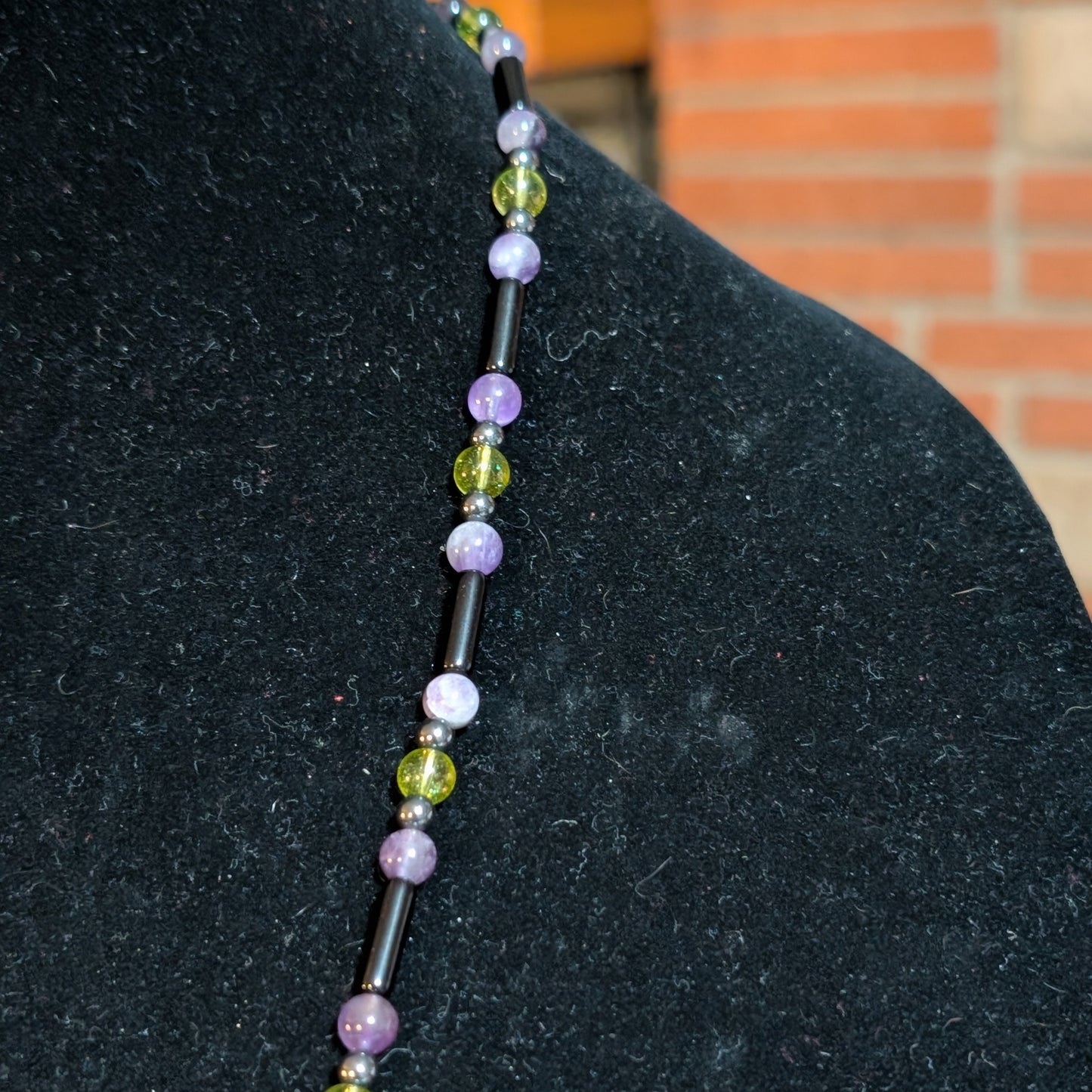 ✨Arachnecro✨| Obsidian, Amethyst & Hematite Necklace with Skeletal Spider Pendant