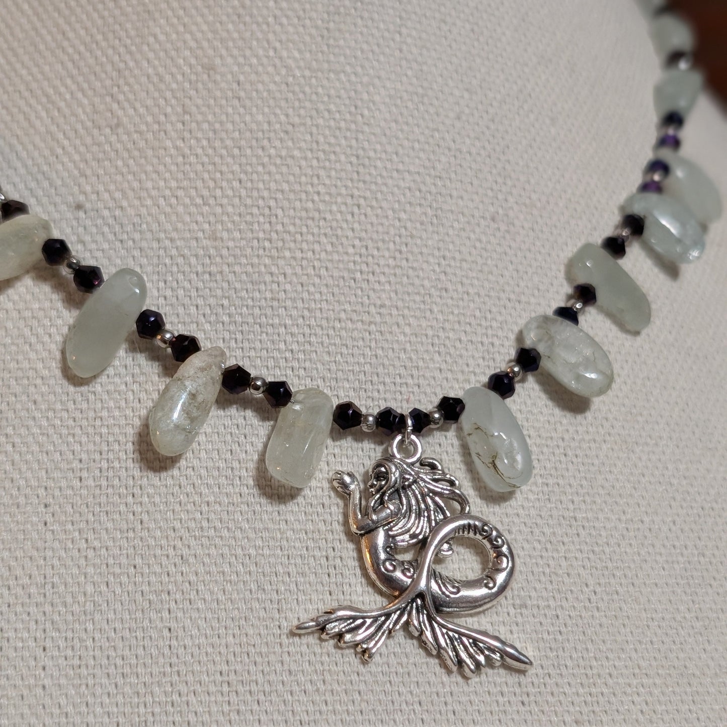 ✨Krakenne✨| Aquamarine Necklace with Mermaid Pendant