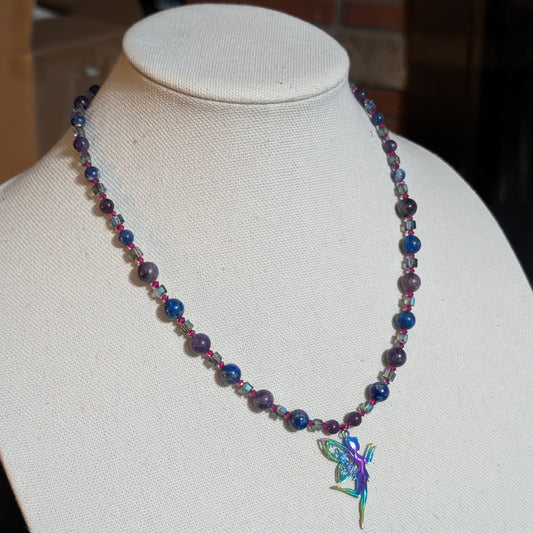✨Iridance✨ | Charoite, Lapis Lazuli & Sodalite Fairy Necklace
