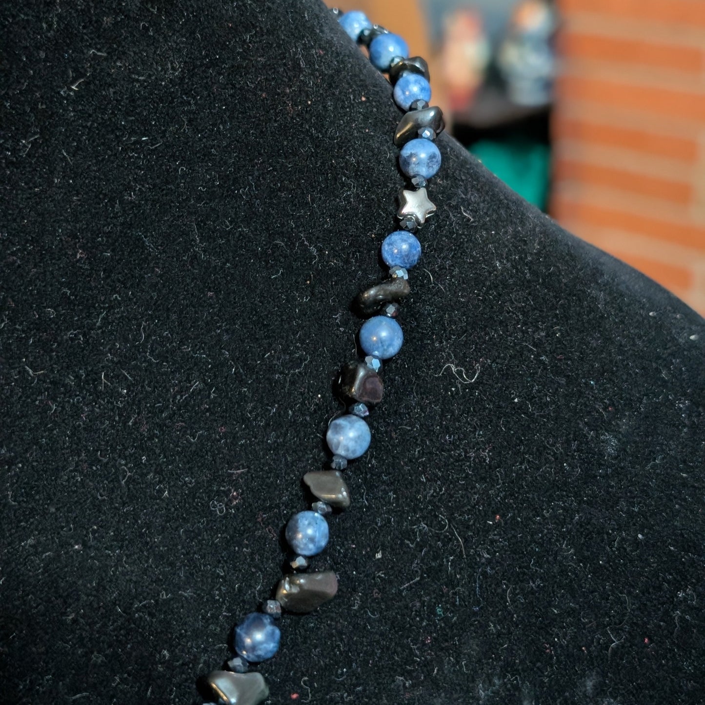 ✨Midnight Rendezvous✨| Sodalite & Obsidian Cameo Necklace