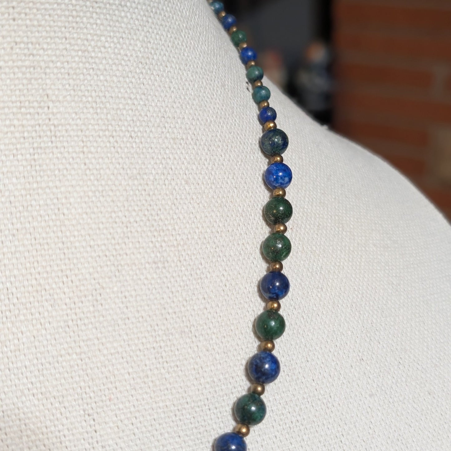 ✨Deeprest✨| Azurite Lapis Mermaid Necklace with Bronze Accents