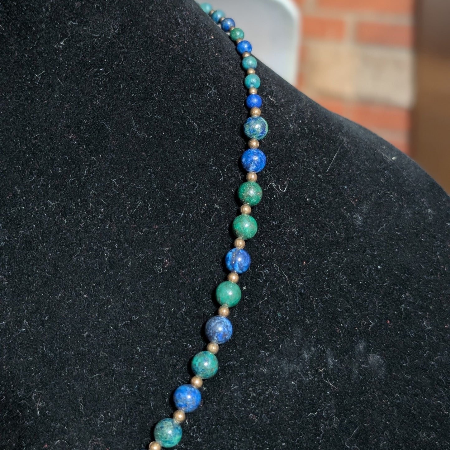 ✨Deeprest✨| Azurite Lapis Mermaid Necklace with Bronze Accents
