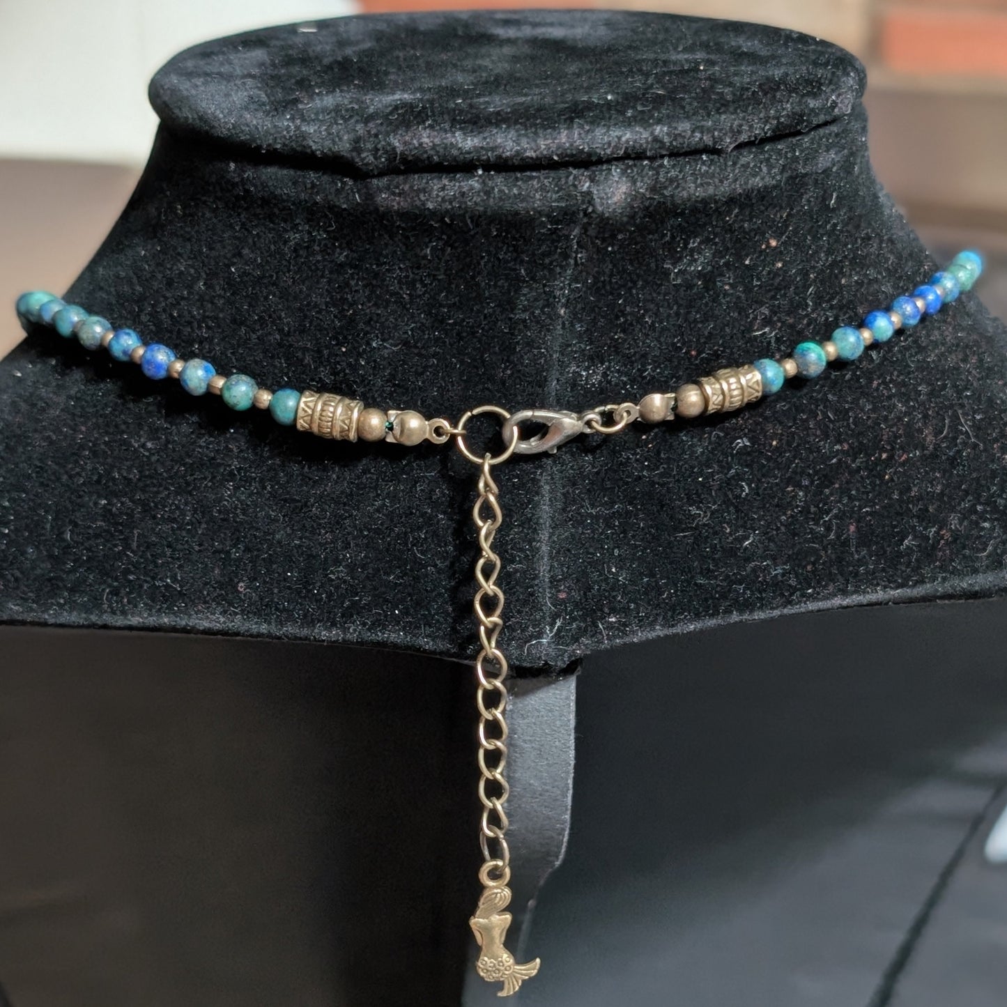✨Deeprest✨| Azurite Lapis Mermaid Necklace with Bronze Accents