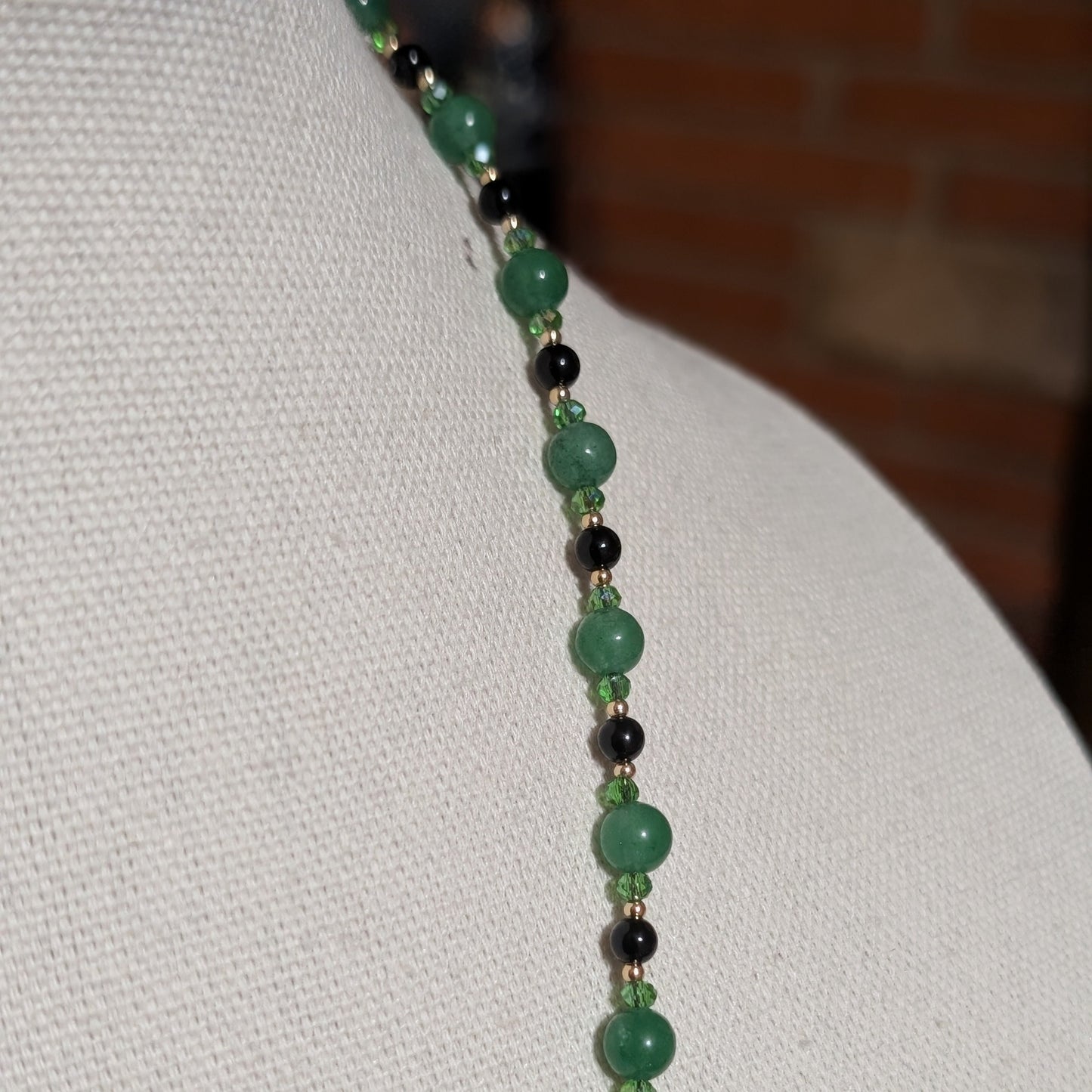 ✨Viscount Gildleap✨| Green Aventurine & Onyx Frog Necklace with Gold Accents