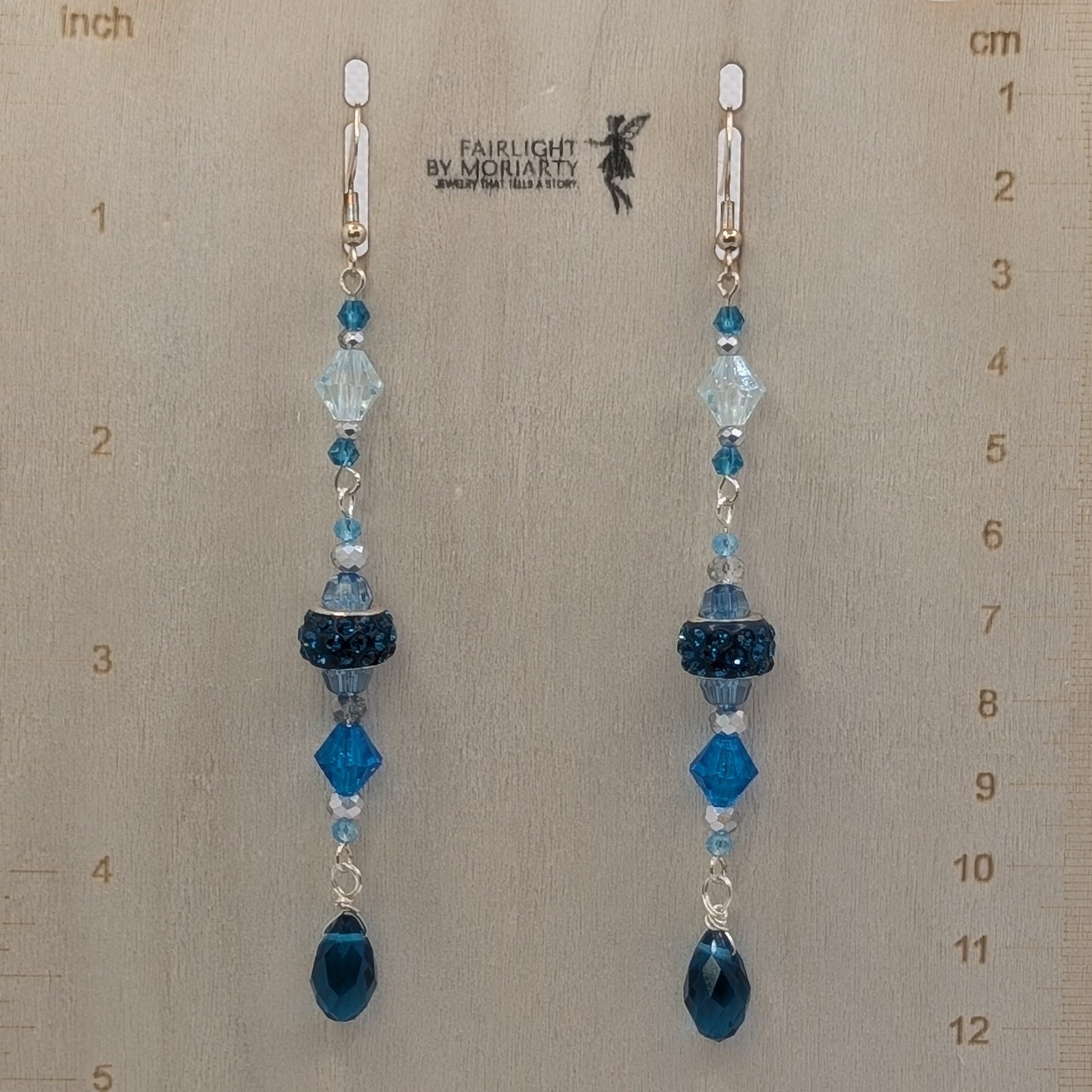 ✨Tideglimmer✨ | Seafoam Blue Crystal Drop Earrings