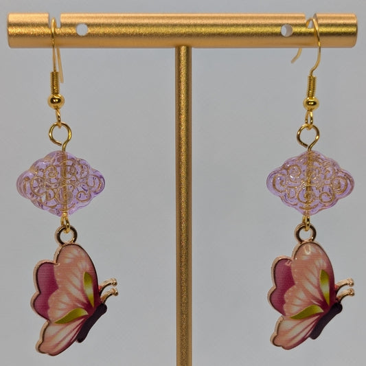 ✨Blushmira✨| Pink & Lavender Butterfly Earrings