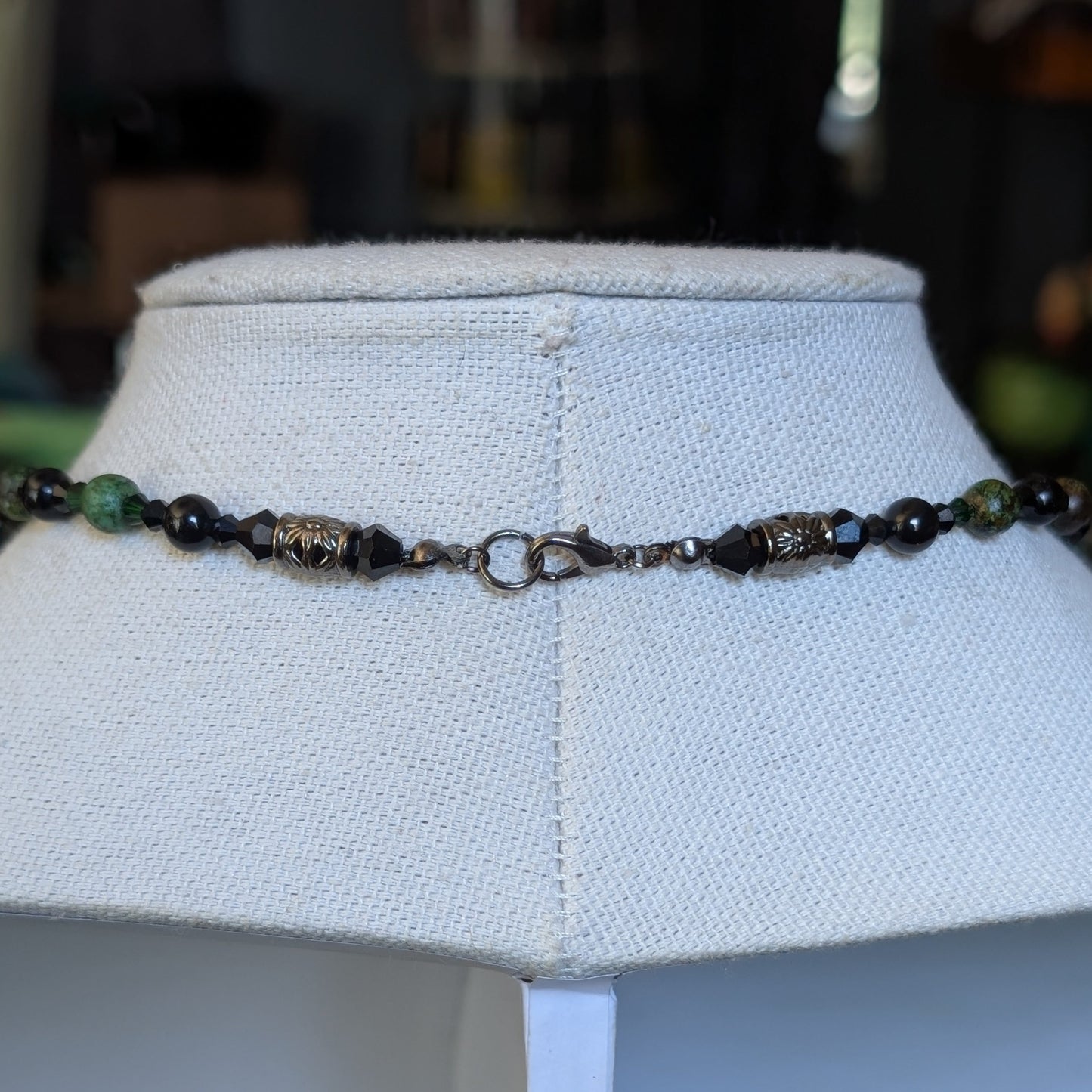 ✨Deepthicket✨| African Turquoise, Ruby Zoisite & Onyx Necklace