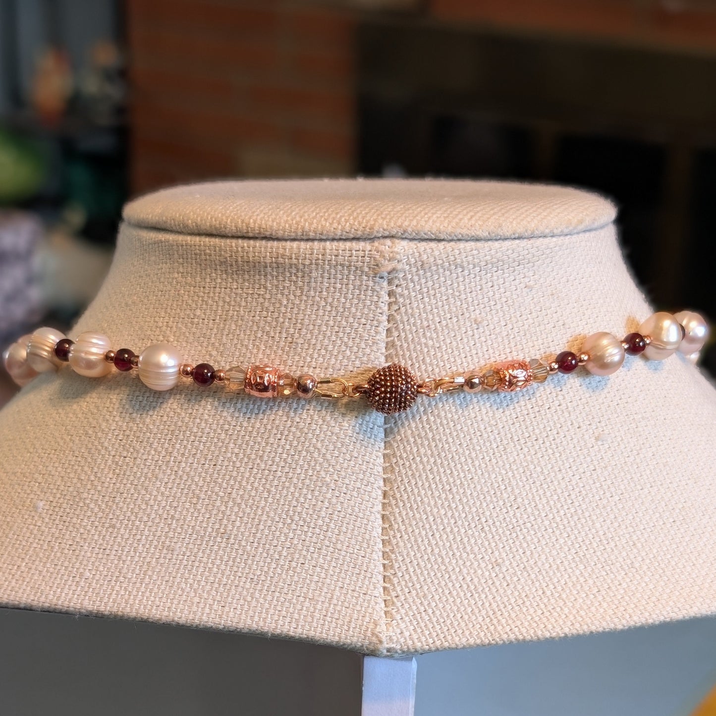 ✨The Red Heir✨| Reversible Pearl, Garnet & Rose Gold Hematite Necklace