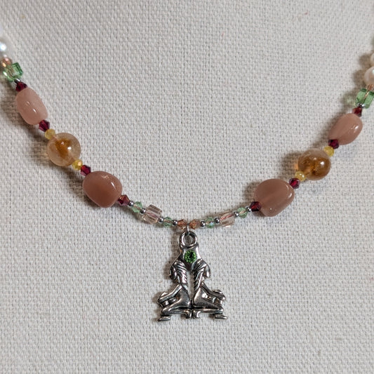 ✨Twinflare✨| Gemini Zodiac Necklace of Citrine, Sunstone & Pearls
