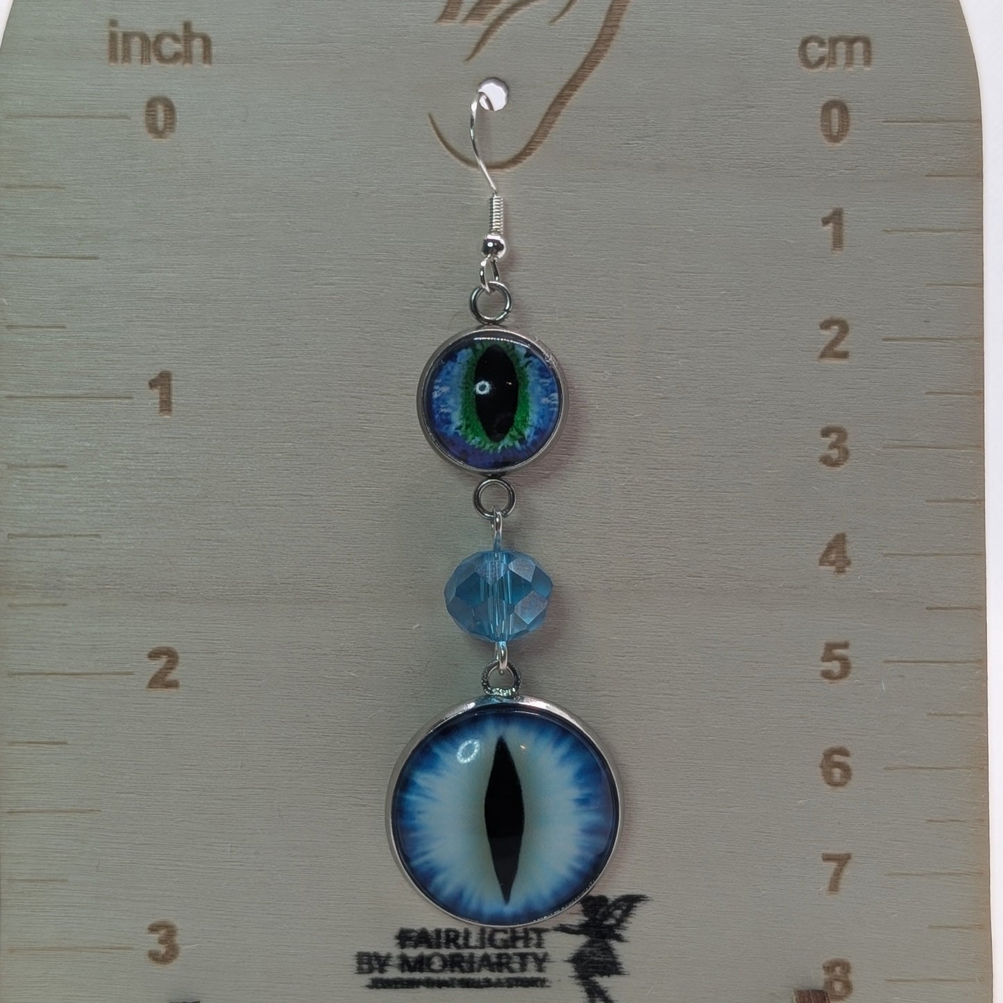 ✨The Mirewatchers✨ | Glass Eyeball & Faceted Bead Dangle Earrings