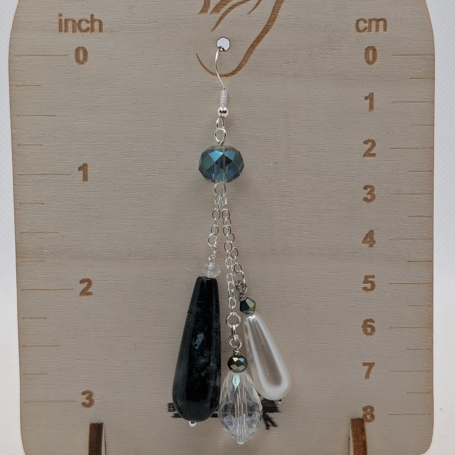 ✨Pendulithae✨ | Genuine Gemstone & Glass Chain-Cascade Earrings | 6 Variants