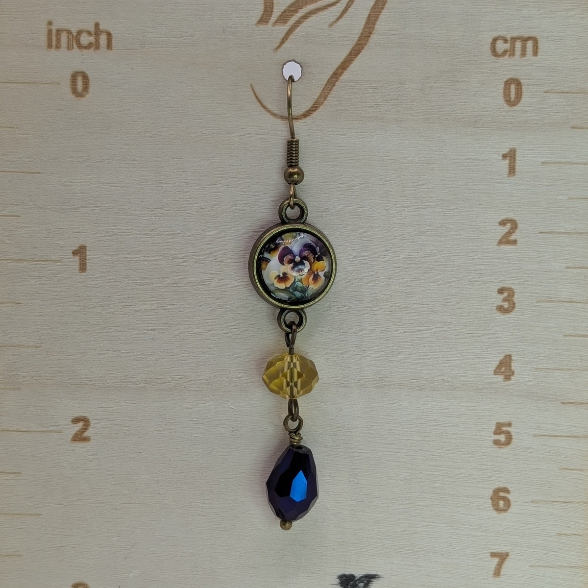 ✨Curiettes✨ | Miniature Faewilde Portrait & Glass Drop Earrings