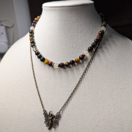 ✨Duskmire✨| Tiger's Eye Layered Fairy Necklace