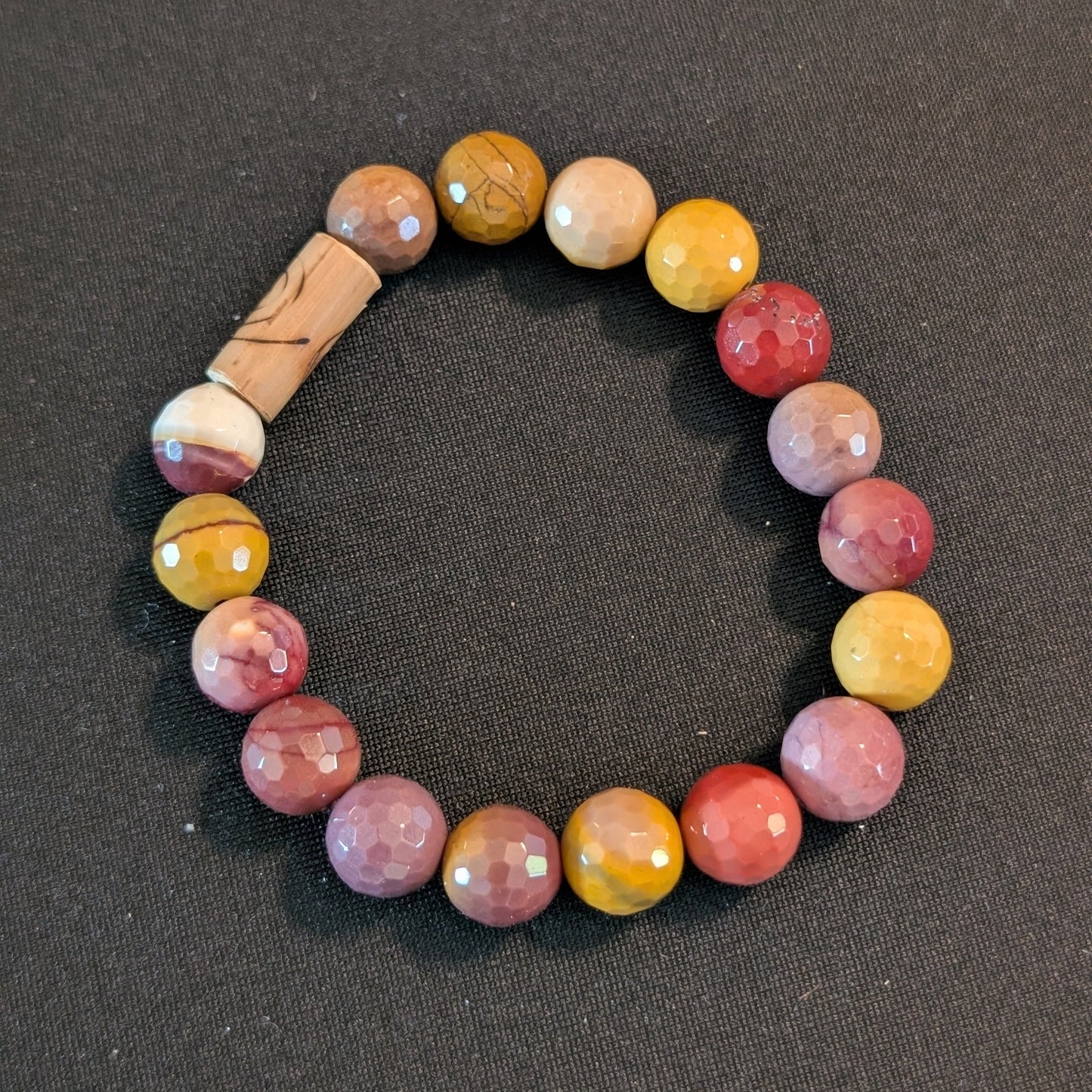 ✨The Spirift Rings✨| Mookaite Jasper & Wood Spiral Bracelet Set