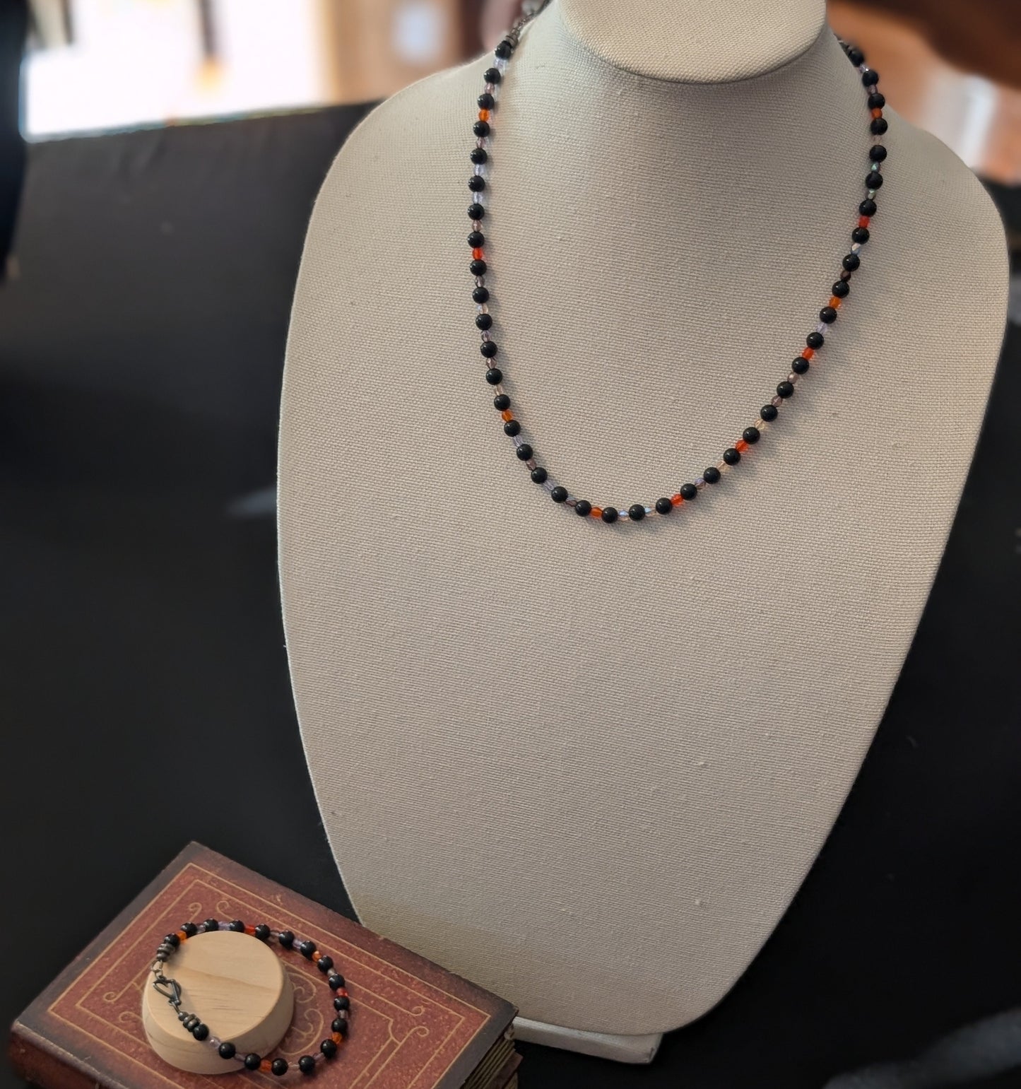 ✨Onyxpected✨ | Black Onyx Necklace & Bracelet Set – Adjustable Two-in-One Design