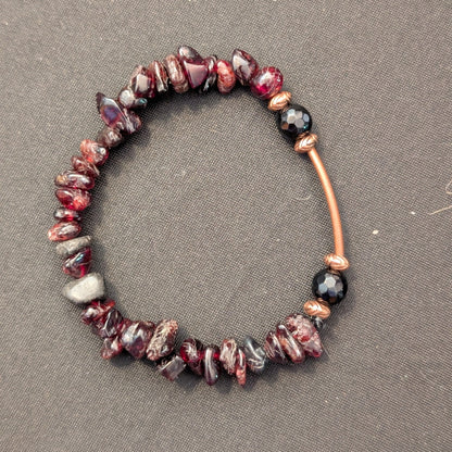 ✨Setlist & Stardust✨| Garnet & Black Tourmaline Bracelet Stack