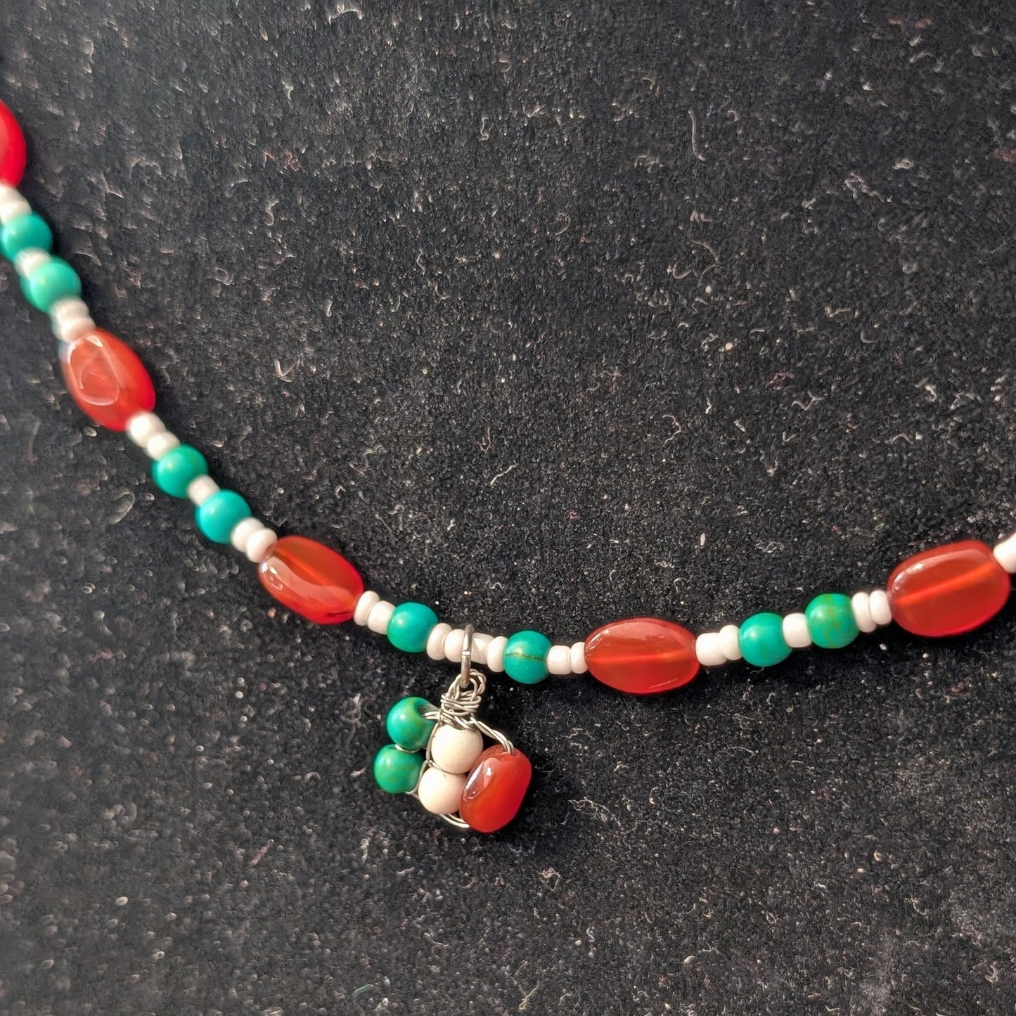✨Glenmere✨| Irish Flag Choker with Carnelian & Magnesite Beads