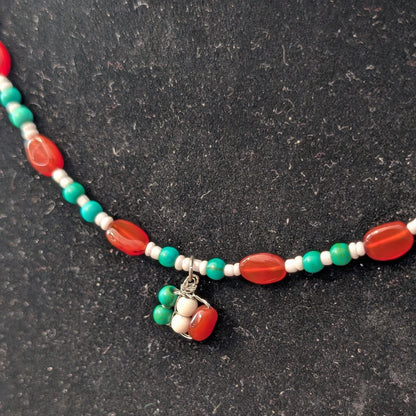 ✨Glenmere✨| Irish Flag Choker with Carnelian & Magnesite Beads