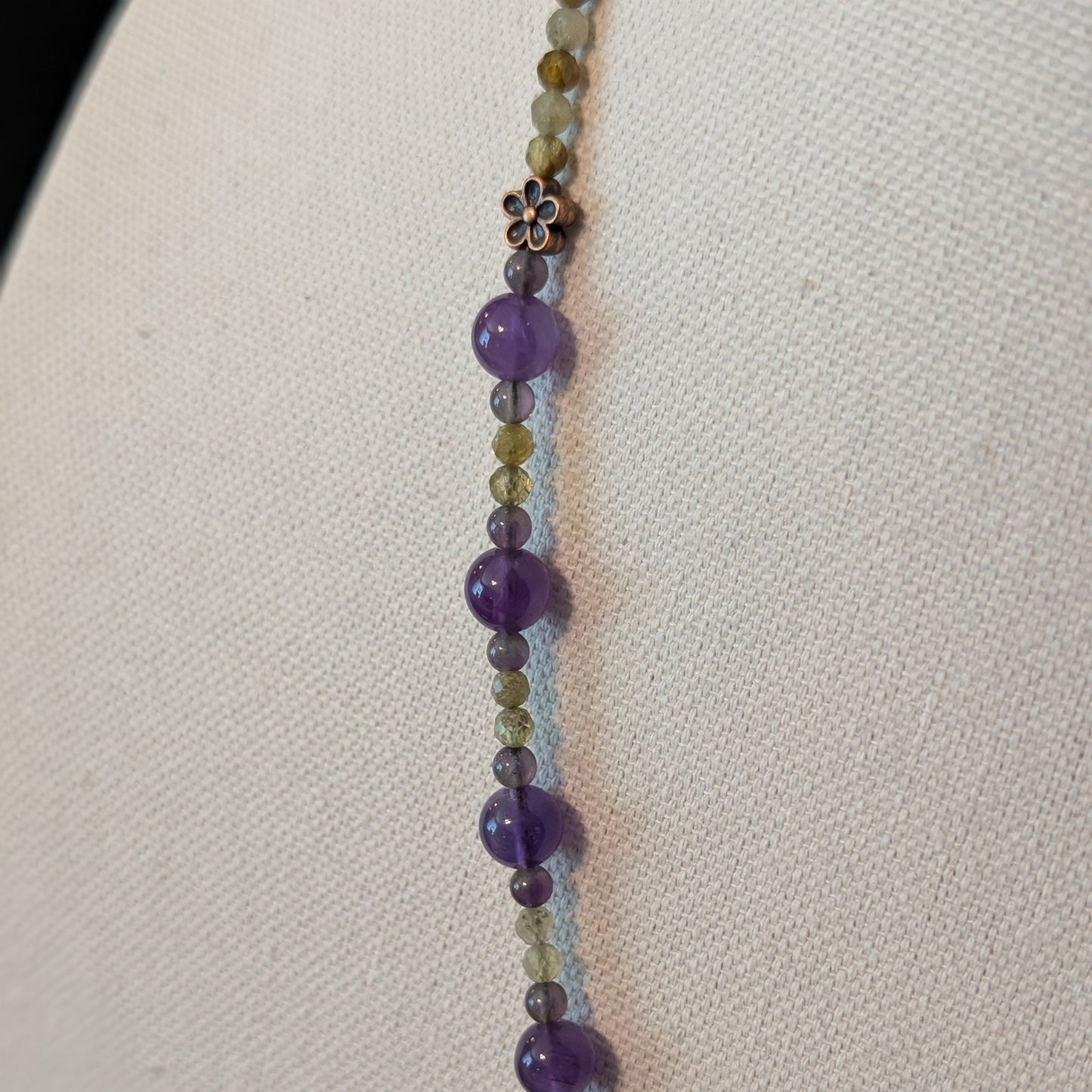 ✨Faefern✨| Green Garnet & Amethyst Necklace
