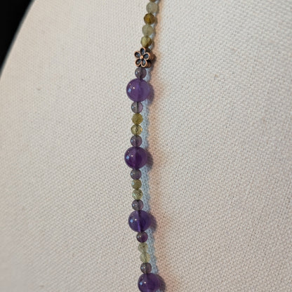 ✨Faefern✨| Green Garnet & Amethyst Necklace