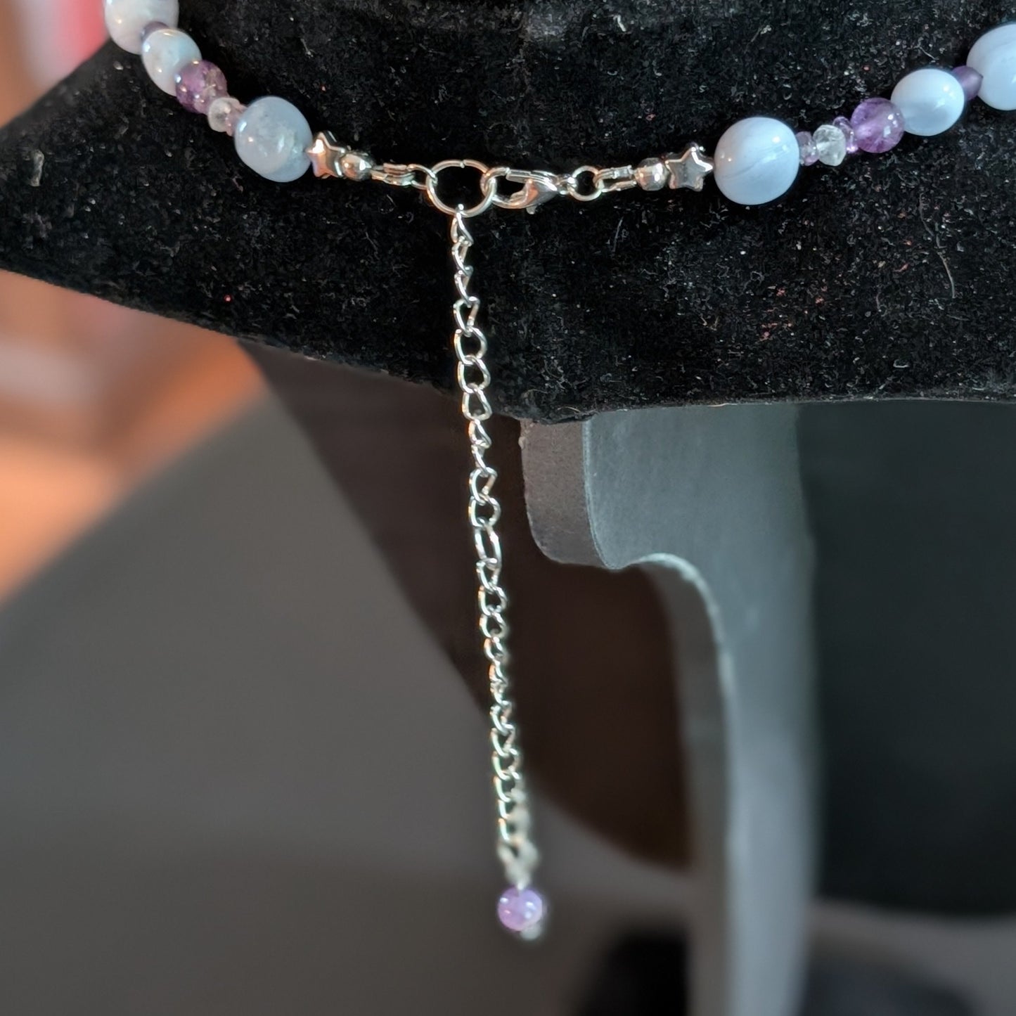 ✨Fairyfall Sky✨| Fairy Convertible Jewelry Set with Blue Lace Agate, Amethyst, & Aquamarine