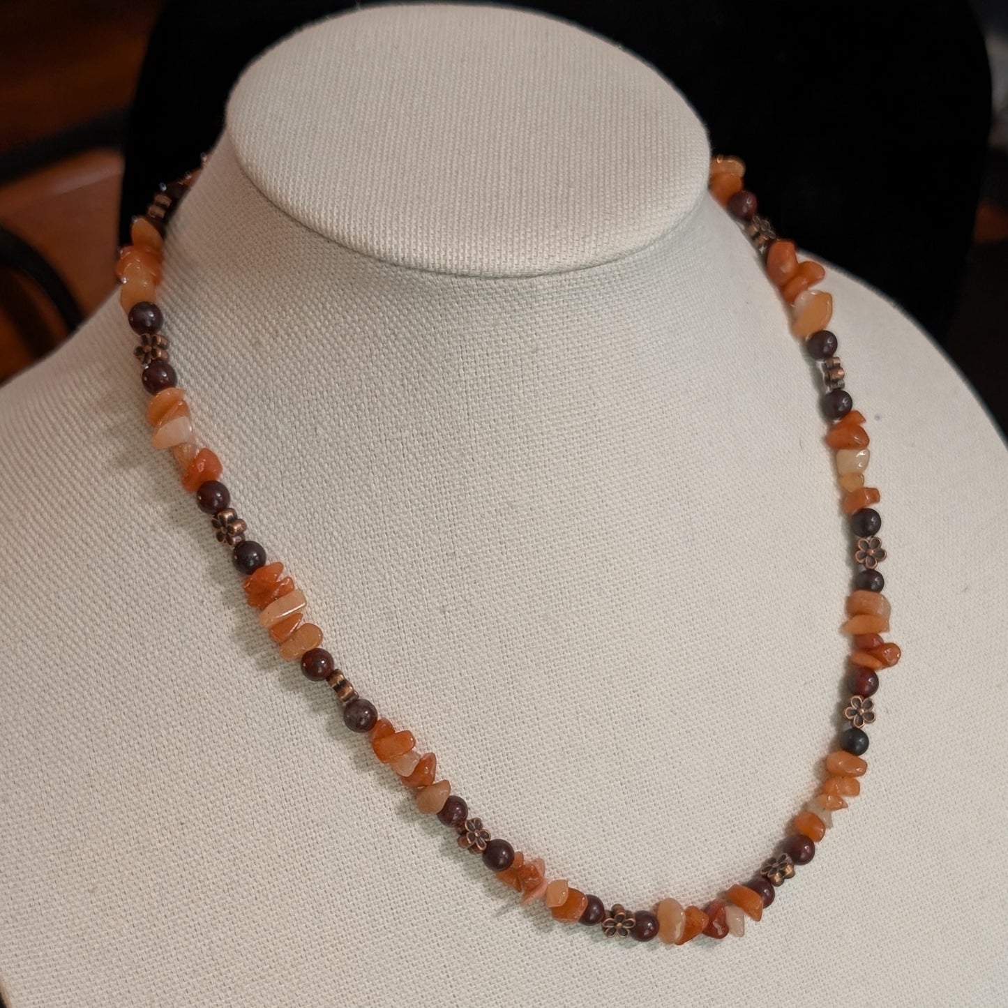 ✨Mariwhirl✨| Orange & Purple Aventurine Necklace & Bracelet Set