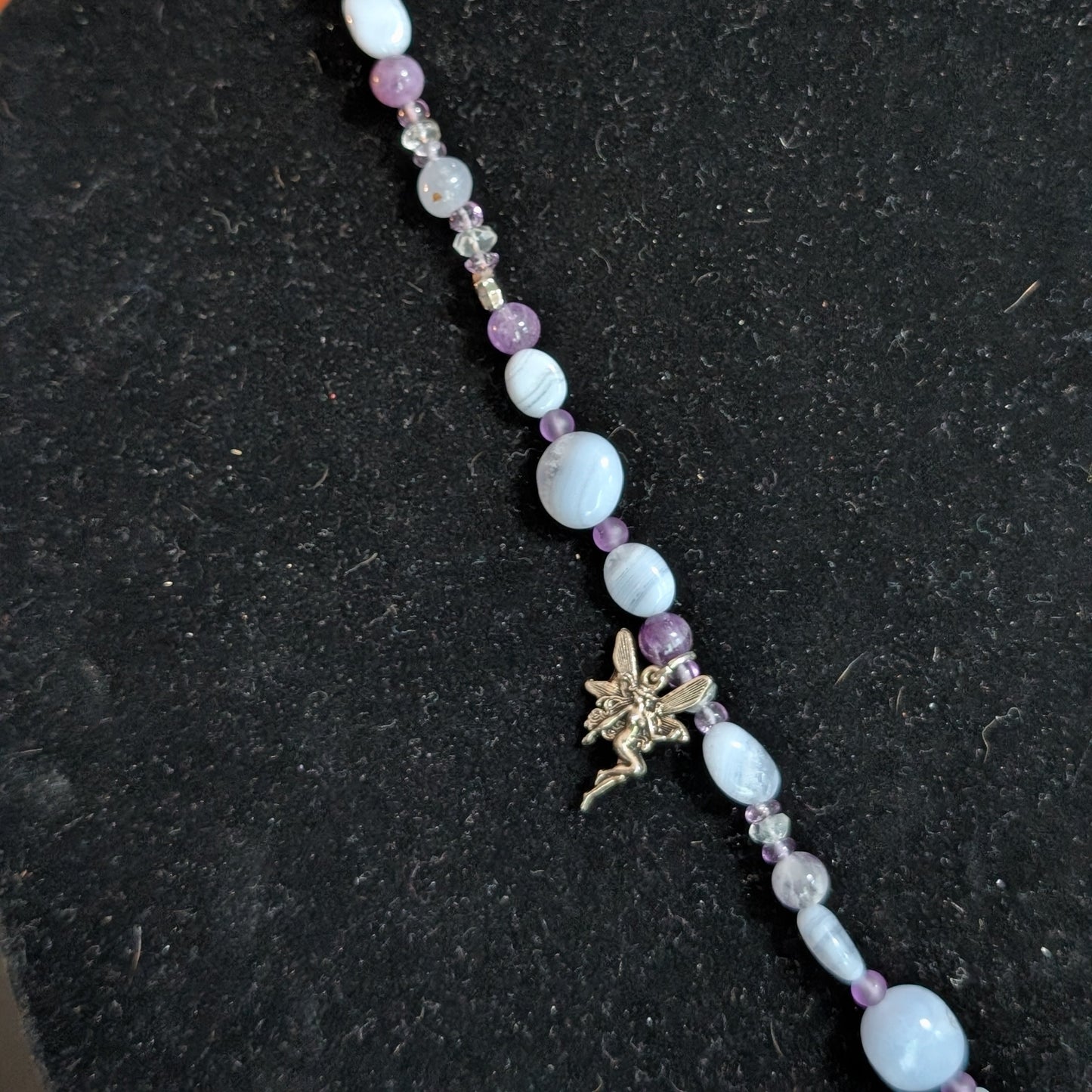 ✨Fairyfall Sky✨| Fairy Convertible Jewelry Set with Blue Lace Agate, Amethyst, & Aquamarine
