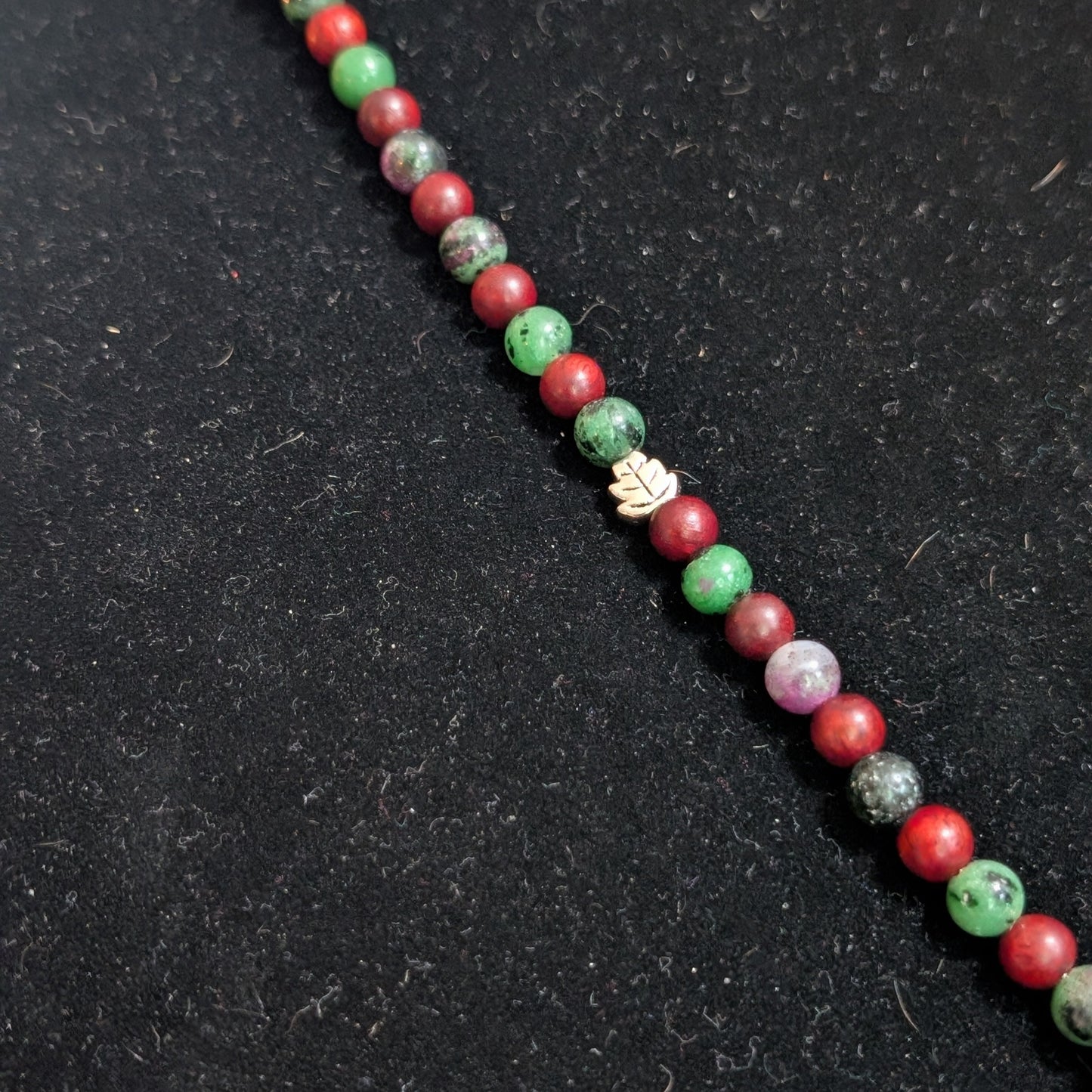 ✨Twirlitwig Den✨| Ruby Zoisite & Wood Necklace with Silver Tree Pendant