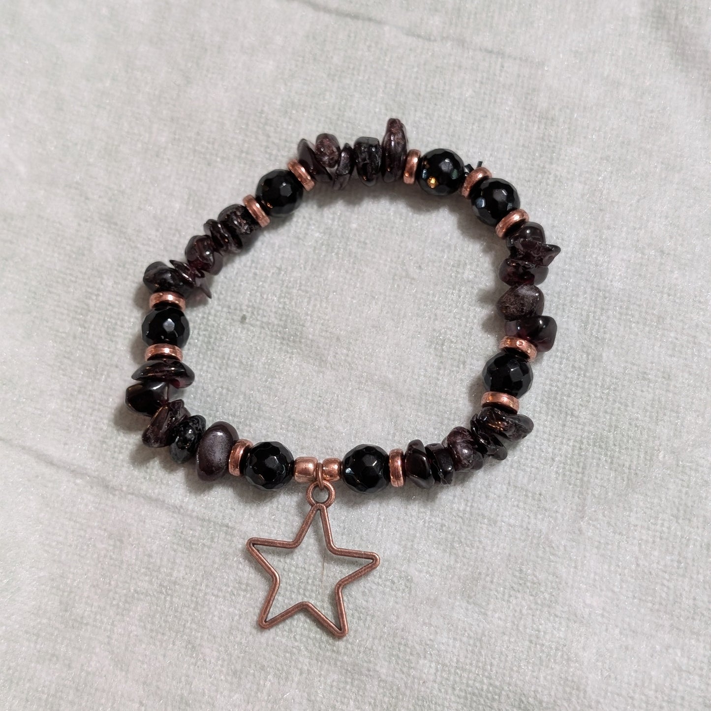 ✨Setlist & Stardust✨| Garnet & Black Tourmaline Bracelet Stack