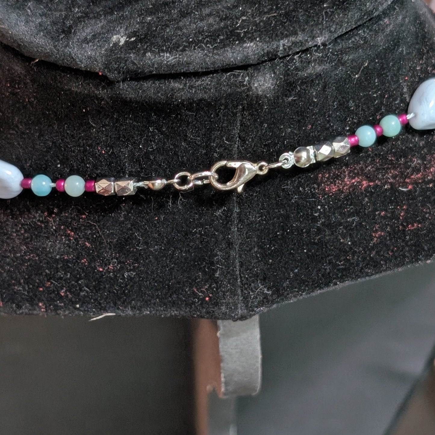 ✨Starwhirl✨| Blue Lace Agate & Amazonite Dancing Fairy Necklace