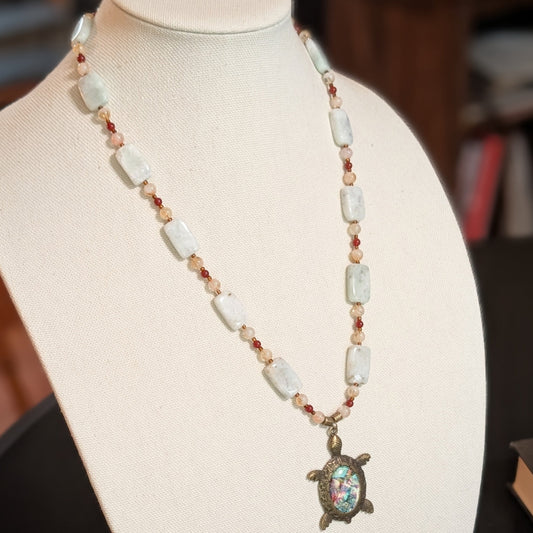 ✨Shellrider✨| Amazonite, Citrine & Agate Turtle Necklace