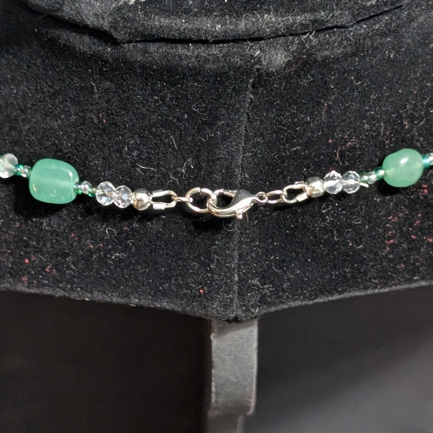 ✨Waddlewhim✨| Green Aventurine & Aquamarine Penguin Necklace with Kissing Fish