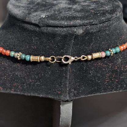 ✨Watcherwing✨| Bloodstone & Hessonite Garnet Butterfly Eye Necklace