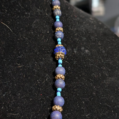 ✨Tidechaser✨| Deep Blue Lapis Lazuli Necklace with Turtle Pendant