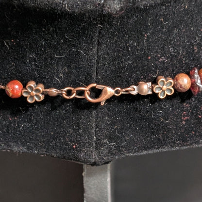 ✨Poppy✨| Poppy Jasper & Garnet Necklace with Hematite Frog Pendant