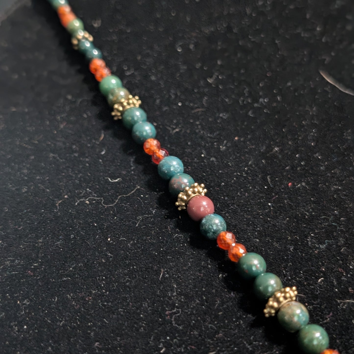 ✨Watcherwing✨| Bloodstone & Hessonite Garnet Butterfly Eye Necklace