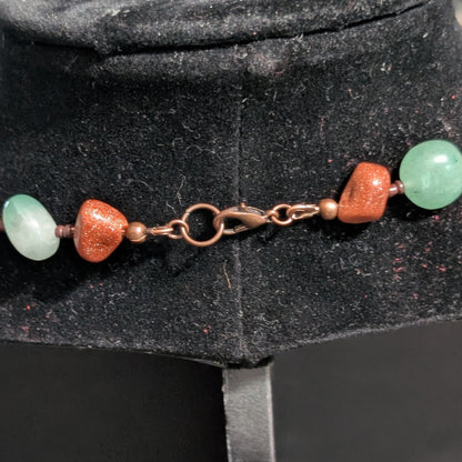 ✨Glimmerfang✨| Aventurine & Goldstone Statement Necklace