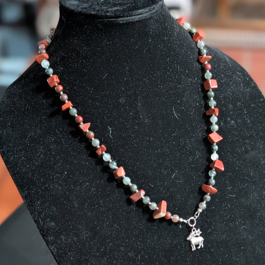 ✨Marsroot✨| Aries Necklace | Red Jasper & Bloodstone Aries Zodiac Necklace