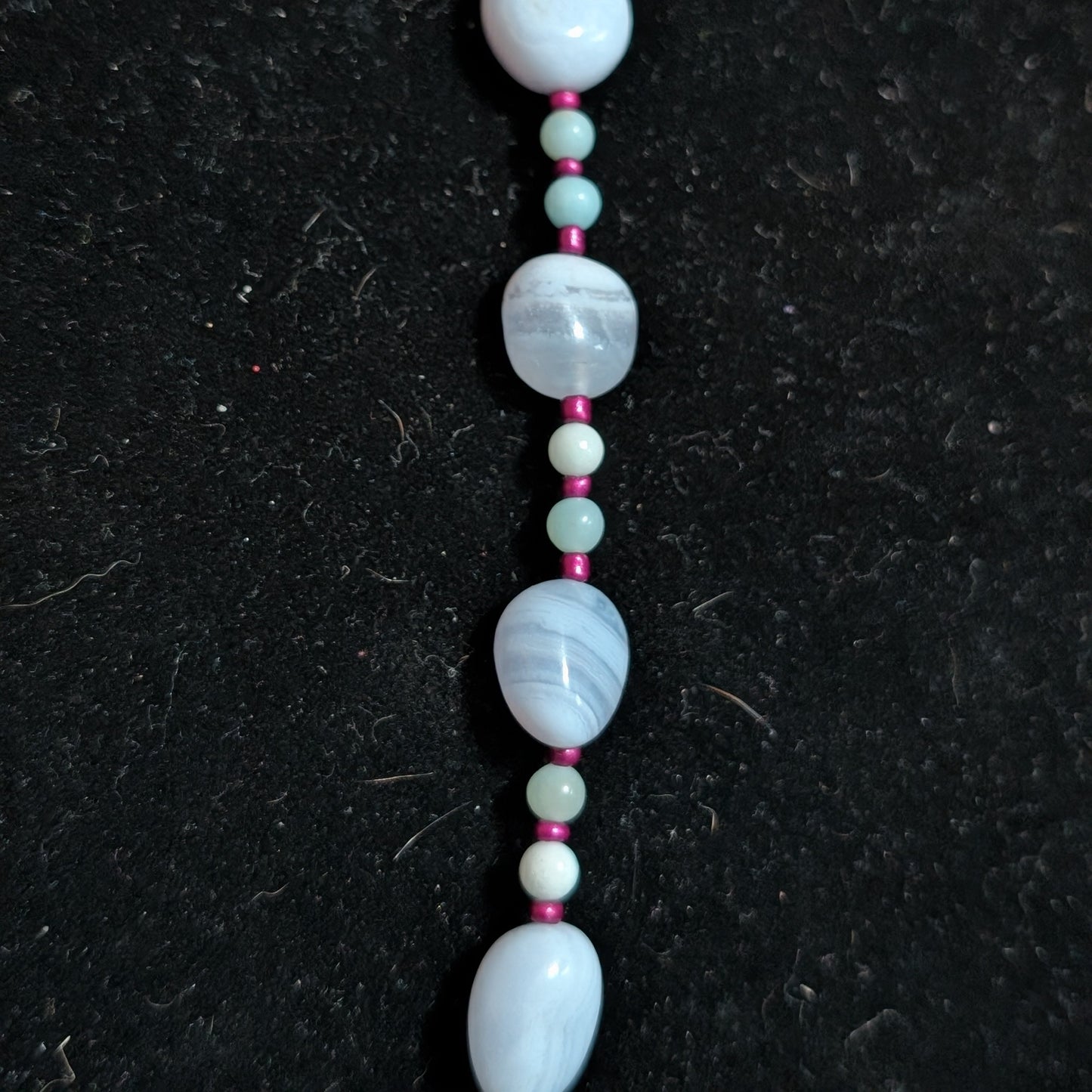 ✨Starwhirl✨| Blue Lace Agate & Amazonite Dancing Fairy Necklace