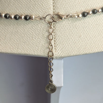 ✨Spiralscent✨| Hematite Aromatherapy Necklace with Spirals